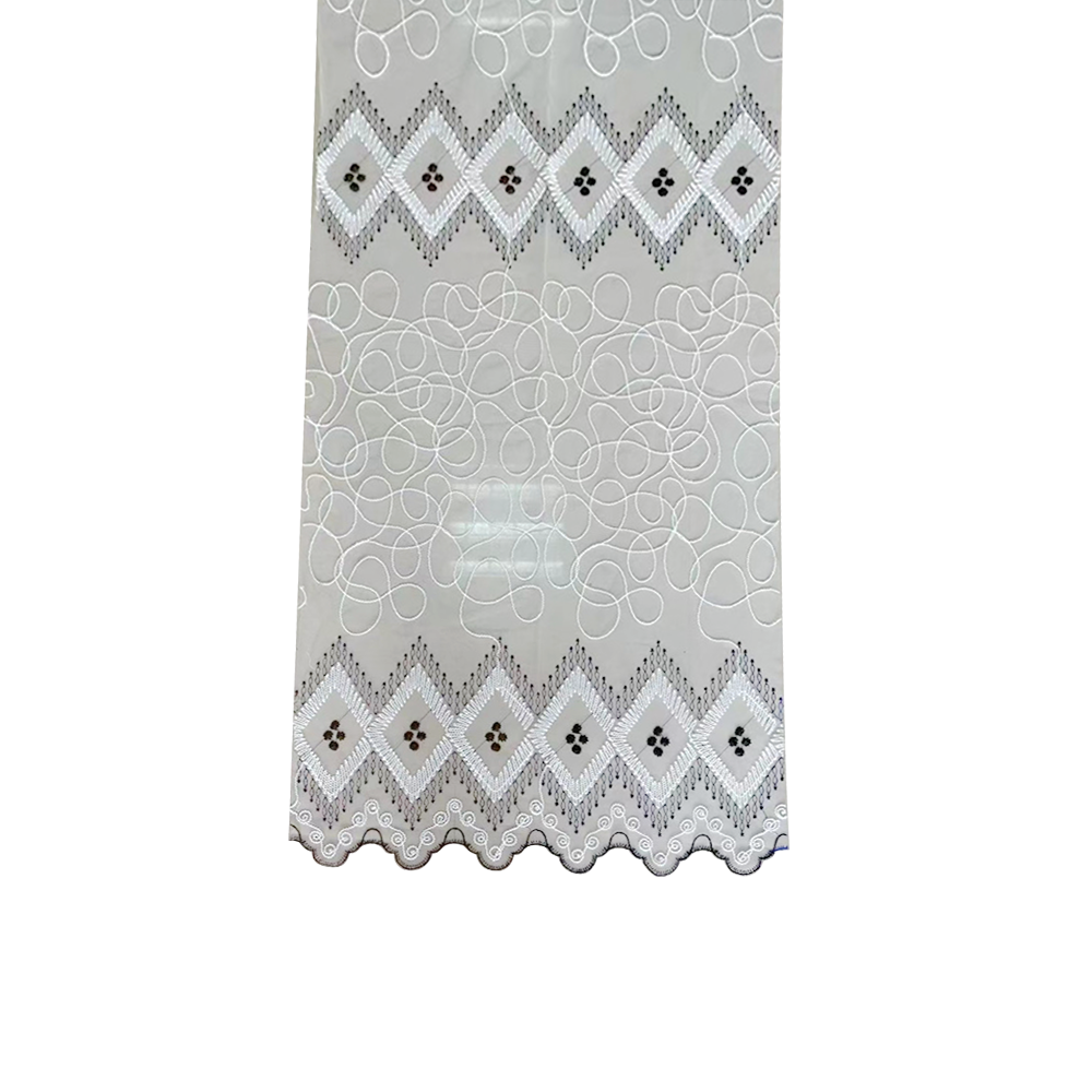 High Quality Rhombus Irregular Embroidery Curtain Fabric 