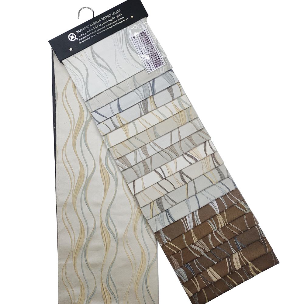 Modern European Concise Style Geometric 3d Jacquard Curtain Fabric 
