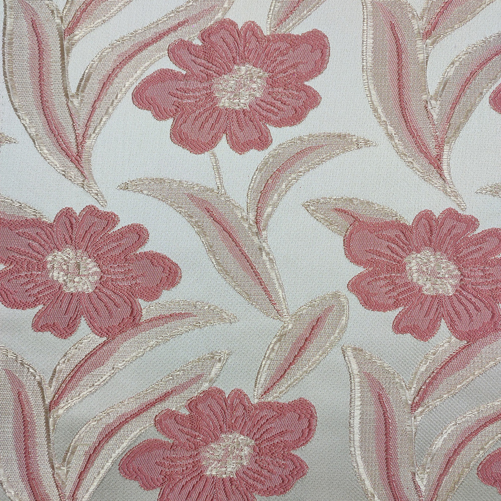 Modern Pastoral Style Floral Design 3d Jacquard Fabric for Curtain