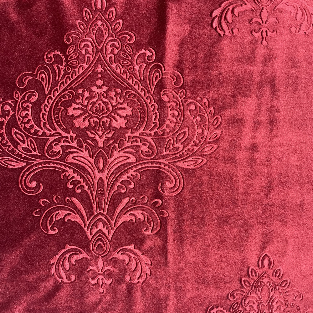Polyester Luxury High Quality 3D Embossed Italian Velvet Fabric for Curtain
