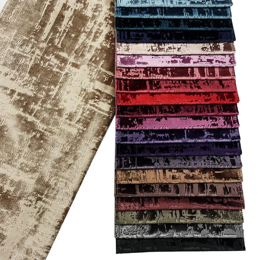  Glossy Color Soft Hand-feeling Cut Pile Velvet Sofa Fabric 