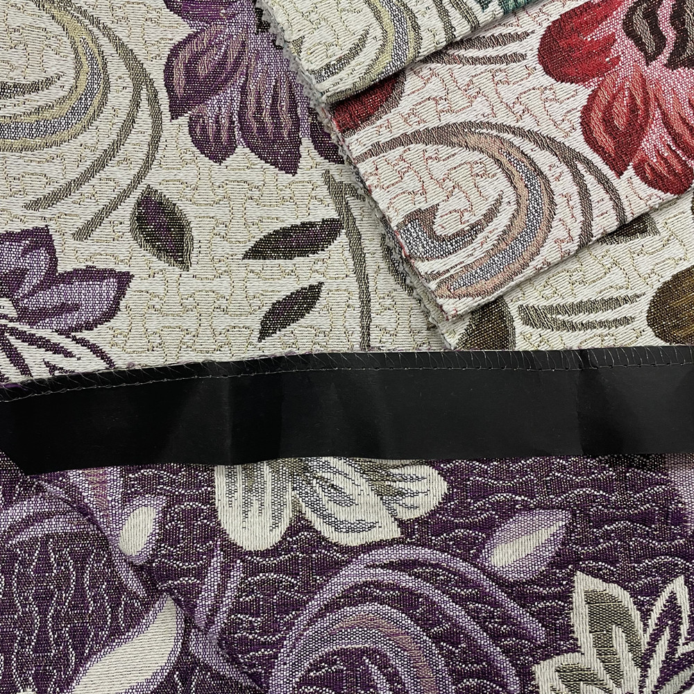 Flower Pattern Polyester Fabric Jacquard Sofa Fabric Furniture Textile 
