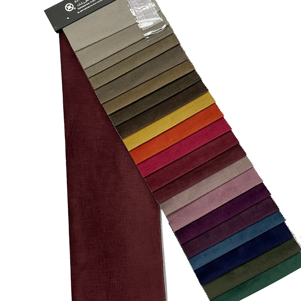 Dark Color Series Polyester Home Textile Upholstery Plain Holland Velvet Fabric 