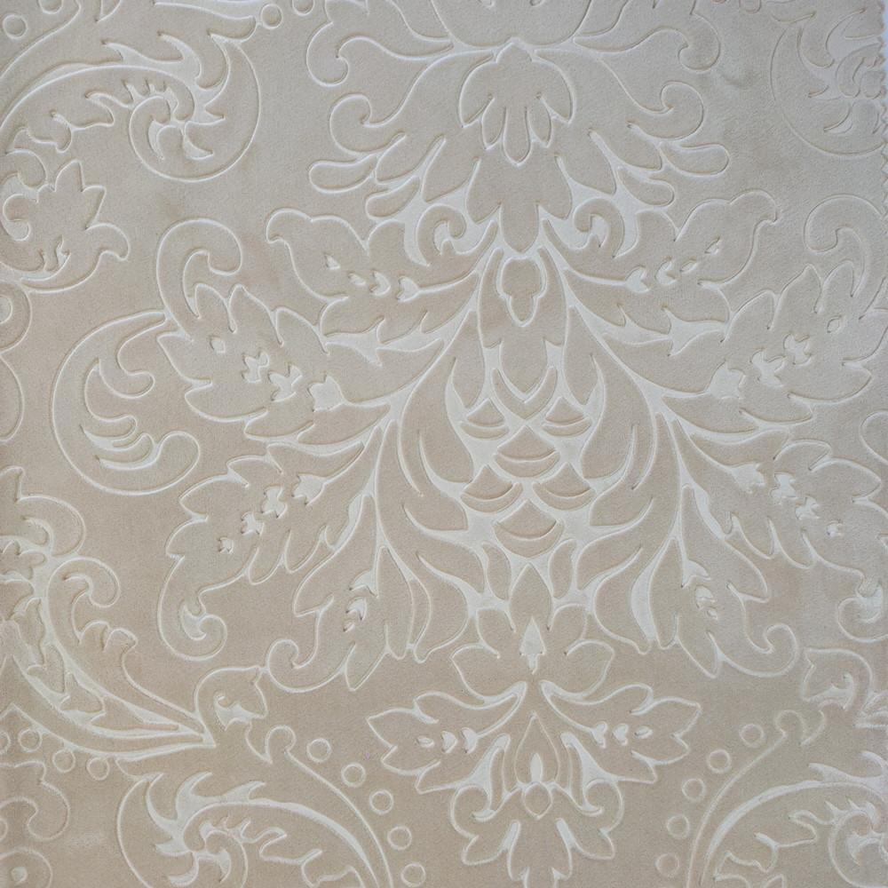 Classic Polyester Soft 3D Embossed Floral Holland Velvet Sofa Fabric 