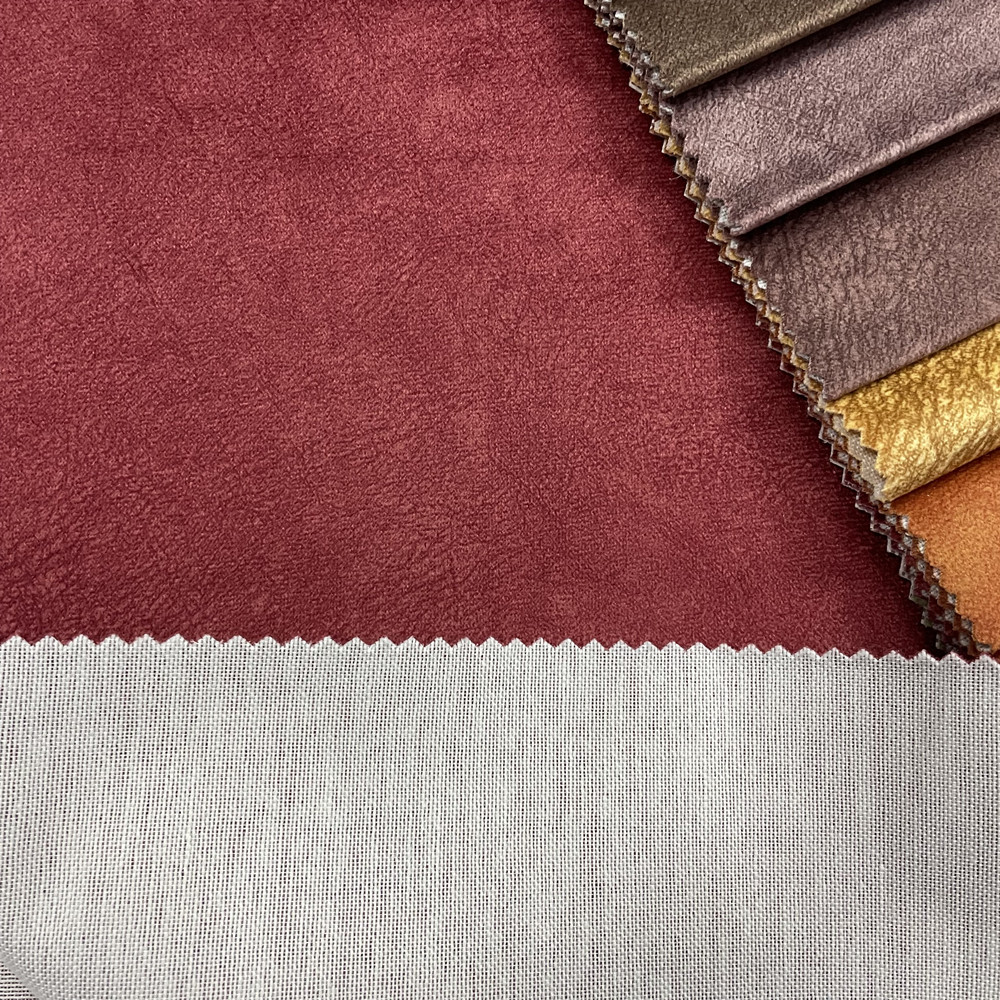 Pure Color Holland Velvet Printed Upholstery Fabric for Sofa