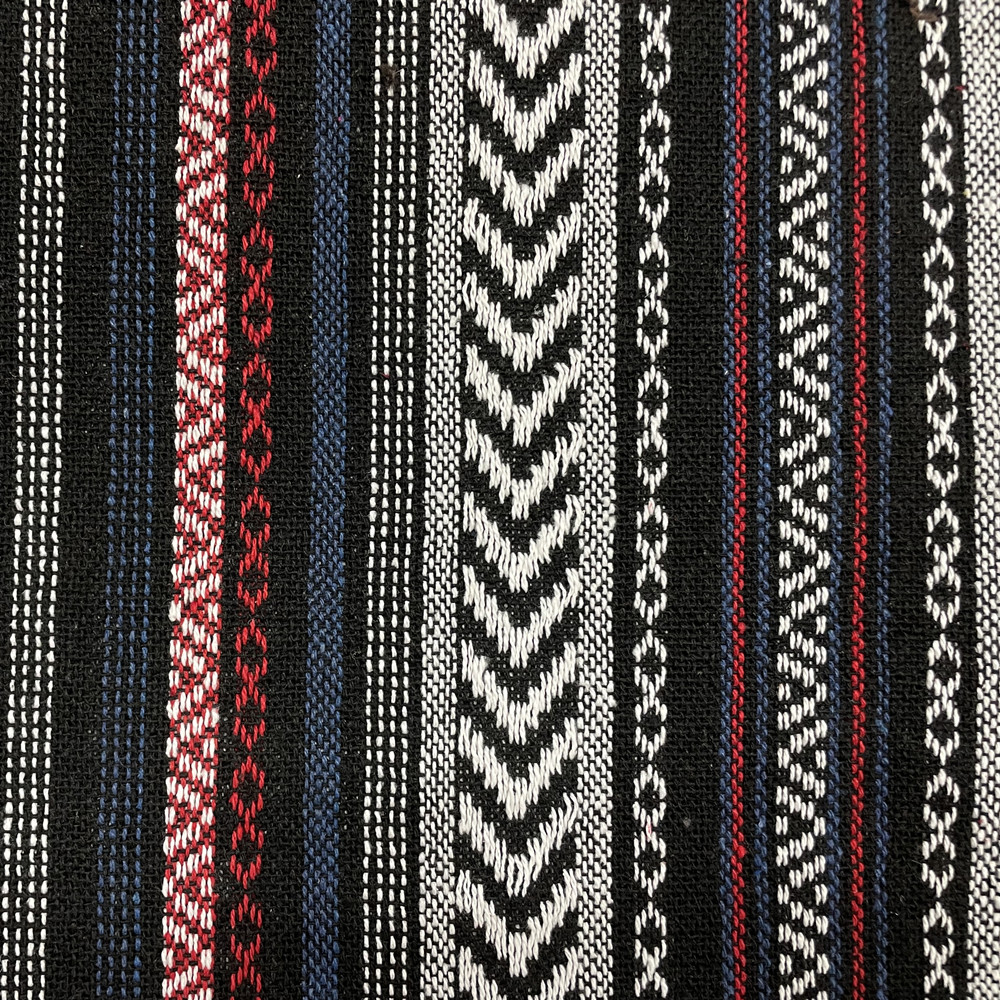 Ethnic Style Recycled Cotton Yarn Dyed Jacquard Fabric for Clothing Sofa Cushion Bags