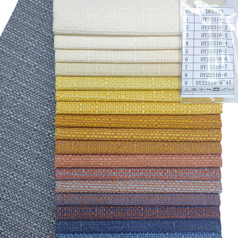 Polyester Sofa Cover Plain Color Imitation Linen Sofa Fabric 