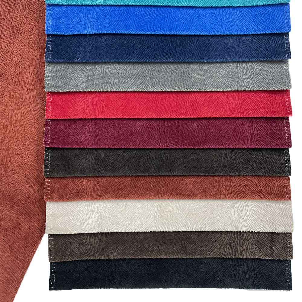Multicolor Simple Style Velvet Upholstery Polyester Sofa Fabric