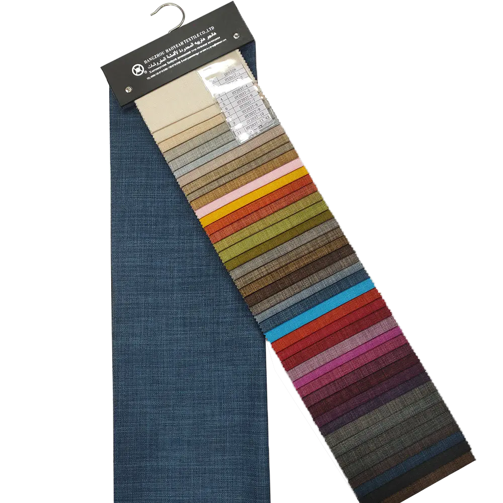 Vibrant Color  Polyester Imitation Cotton Linen Cloth Soft Sofa Fabric