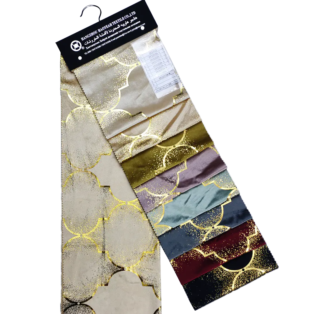 Polyester Foil Luxury Bronzing Silk Italian Velvet Fabric for Curtain