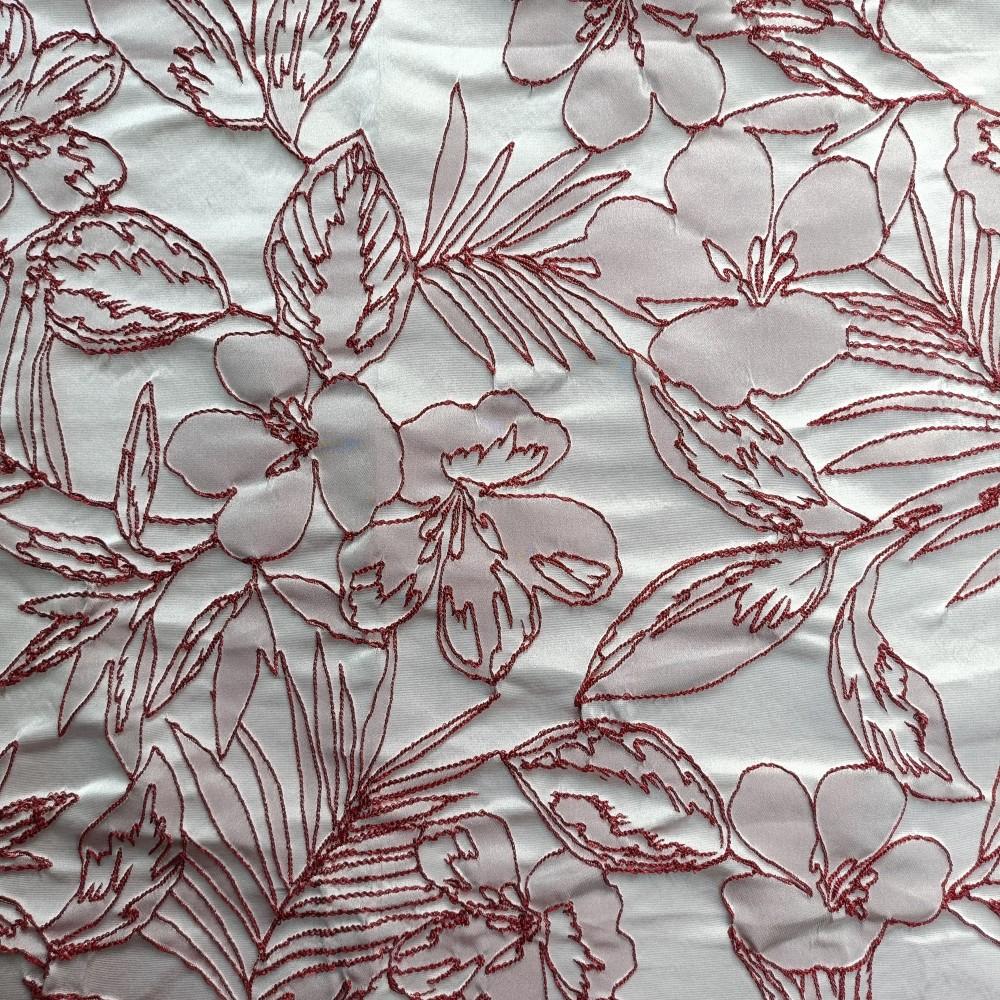 Polyester Luxury High Gloss 3D Embossed Brocade Jacquard Fabric For Curtains Cushions Sofas Garments