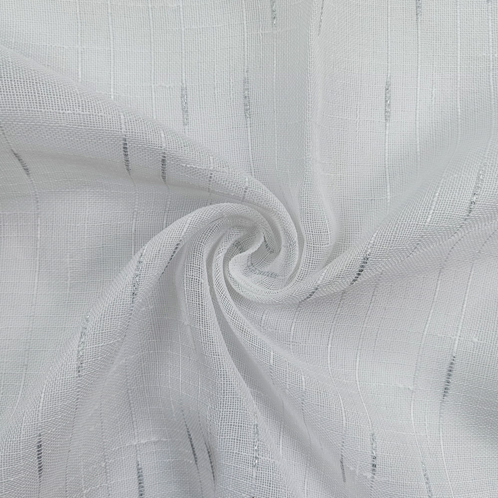 Factory Direct Sales Polyester/linen Blended Yarn Transparent Faux Linen Sheer Voile Curtain Fabric For The Living Room