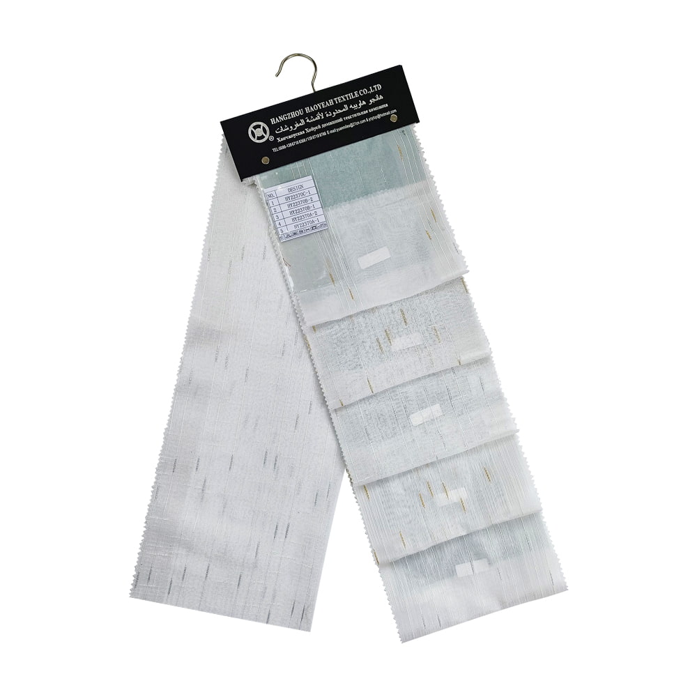 Factory Direct Sales Polyester/linen Blended Yarn Transparent Faux Linen Sheer Voile Curtain Fabric For The Living Room