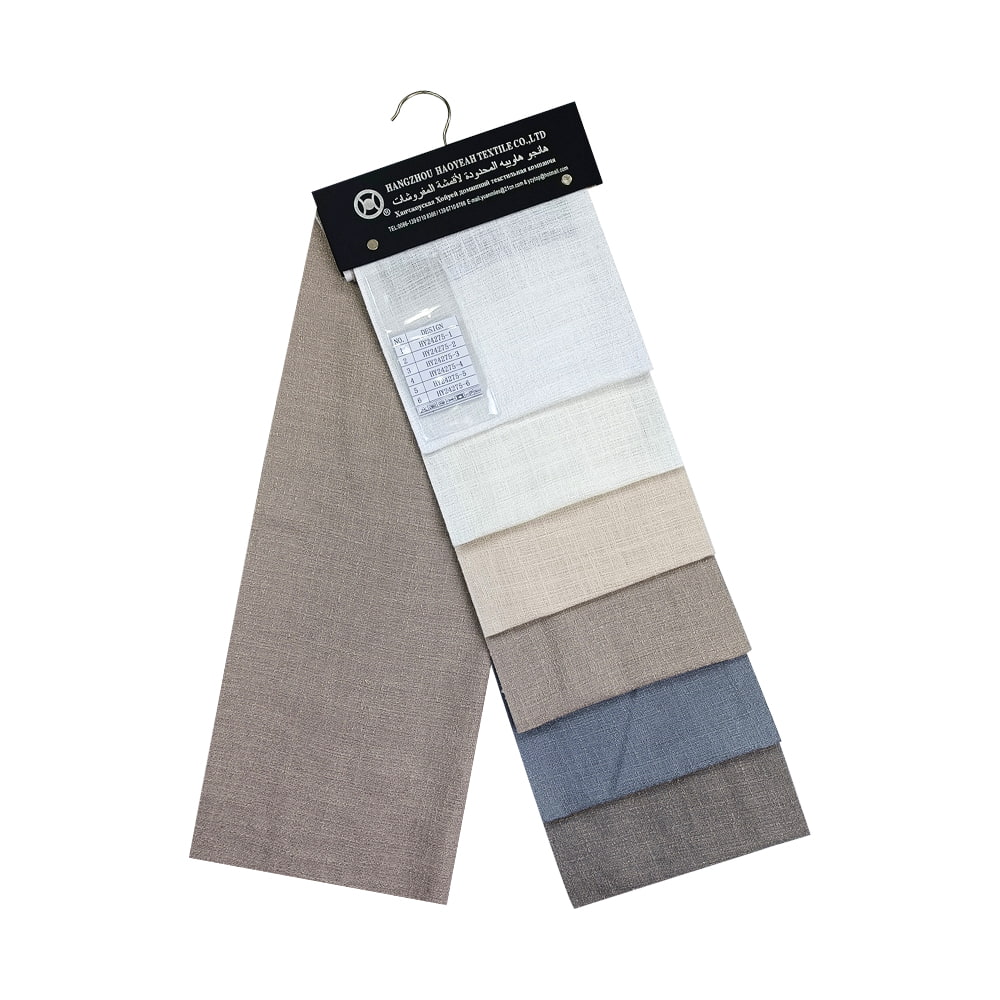 Factory Direct Sales Polyester/linen Blended Yarn Transparent Faux Linen Sheer Voile Curtain Fabric For The Living Room