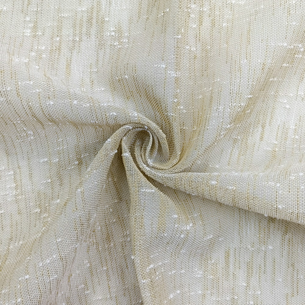Factory Supply Linen Style Necked Linen/cotton Blended Yarn Transparent Sheer Voile Curtain Fabric for the Living Room