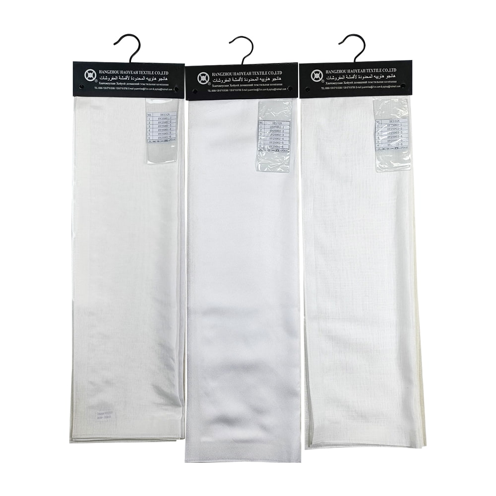 Factory Wholesale High Quality Polyester/Linen Blended Yarn Transparent Sheer Voile Curtain Fabric For The Living Room