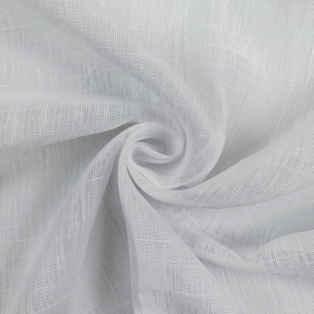Factory Wholesale High Quality Polyester/Linen Blended Yarn Transparent Sheer Voile Curtain Fabric For The Living Room