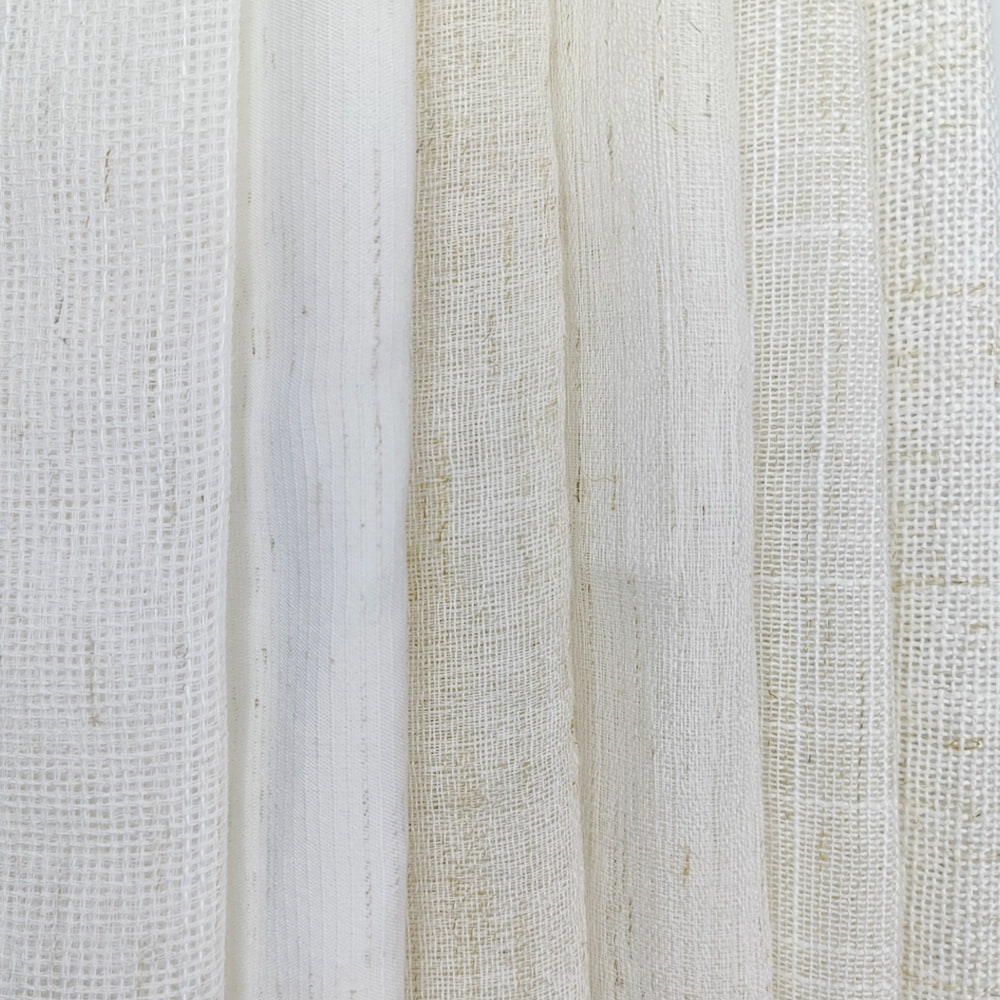 Best Selling Classic Linen Sheer Curtain Fabric Slub Texture Voile Transparent Tulle Home Textile Fabric For Hotel Home Curtain