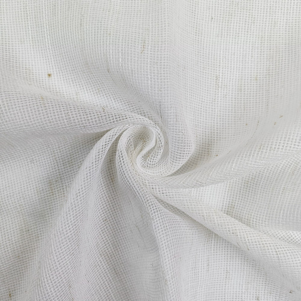 Best Selling Classic Linen Sheer Curtain Fabric Slub Texture Voile Transparent Tulle Home Textile Fabric For Hotel Home Curtain