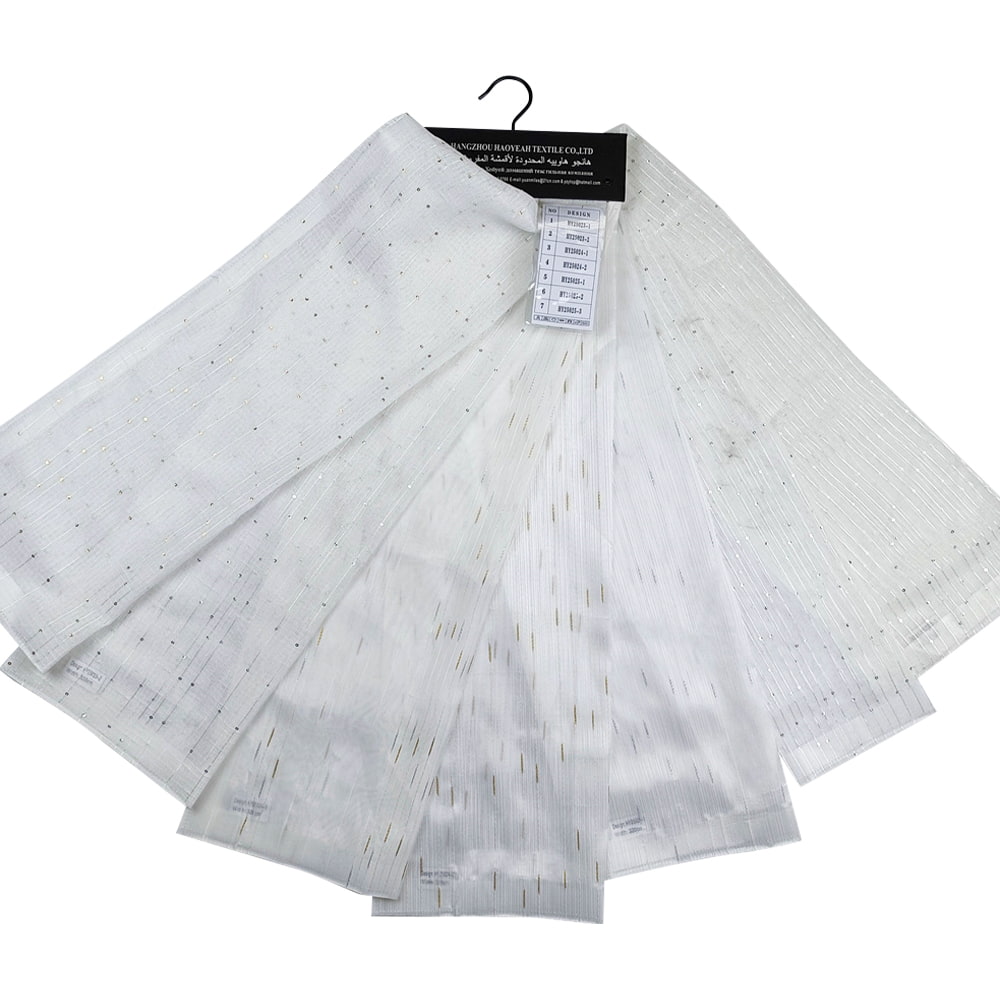 Factory Direct Sales High Quality Solid Color Luxury Style Sheer Curtain Fabric Linen Pattern For Home Textile