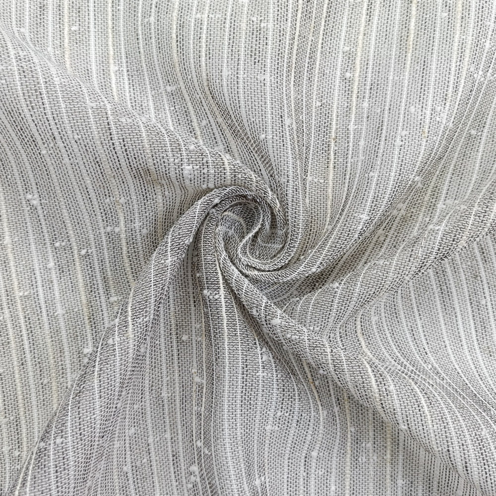 Factory Supply Linen Style Necked Linen/cotton Blended Yarn Transparent Sheer Voile Curtain Fabric for the Living Room