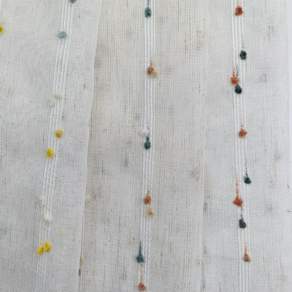 Factory Supply High Quality Polyester/Linen Blended Yarn Transparent Sheer Voile Curtain Fabric For The Living Room