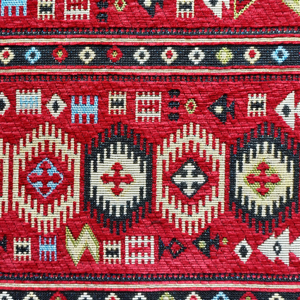 High Quality National Style 100% Polyester Yarn-dyed Woven Jacquard Microfiber Chenille Upholstery Fabric for Home Textile