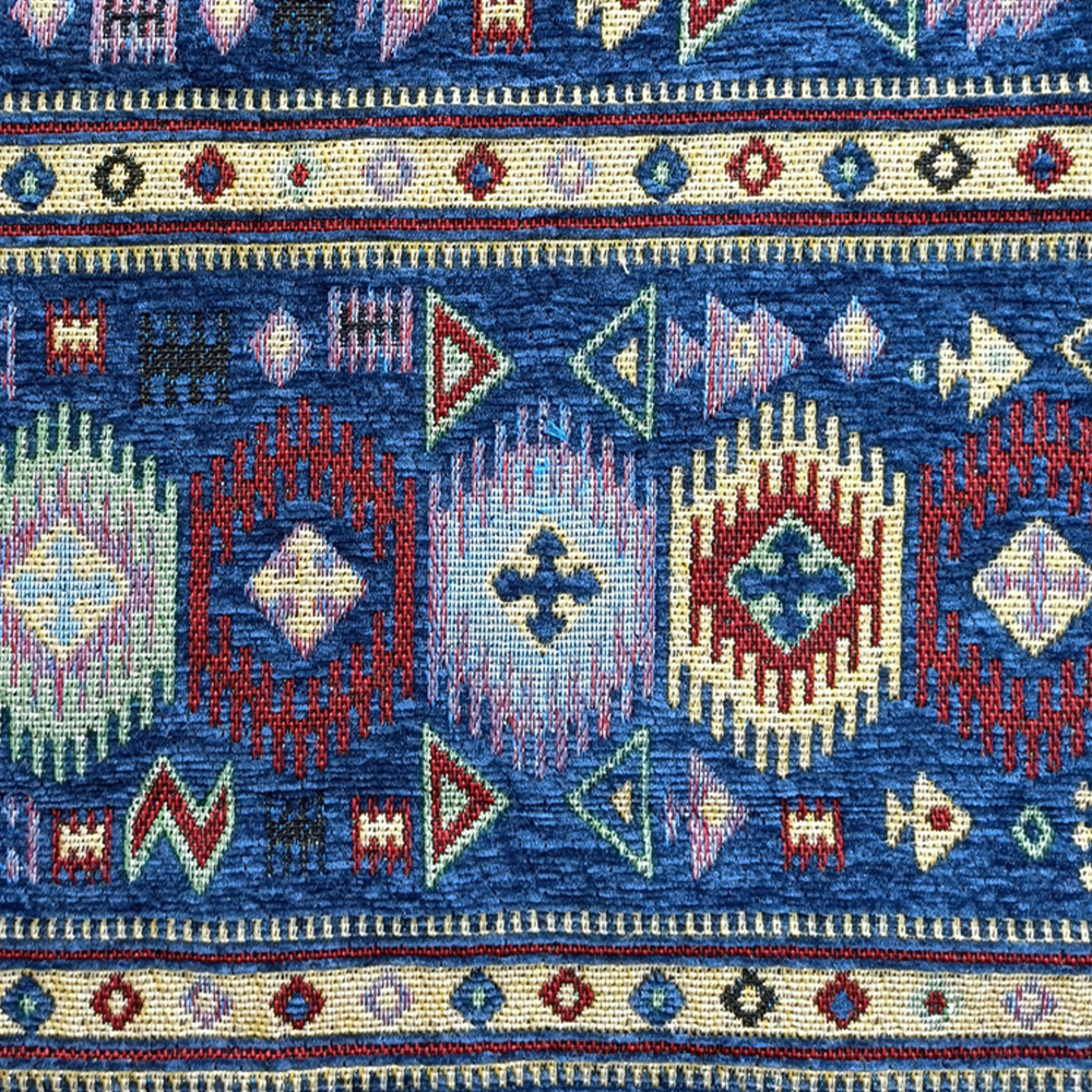 High Quality National Style 100% Polyester Yarn-dyed Woven Jacquard Microfiber Chenille Upholstery Fabric for Home Textile