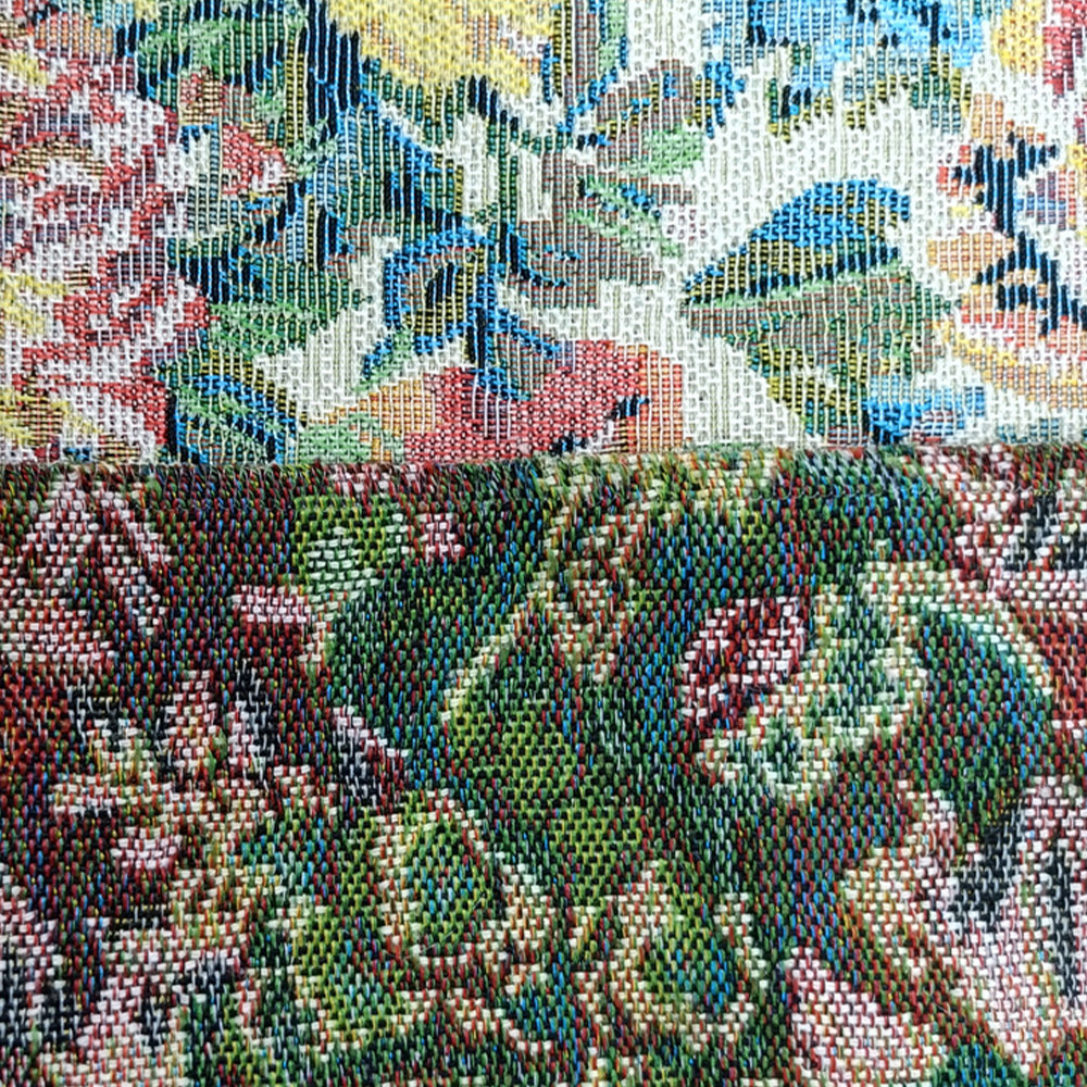 National Style Recycled Cotton Yarn-dyed Jacquard Upholstery Fabric for Sofa Cushion Backpack Bags and Other Home Decoration