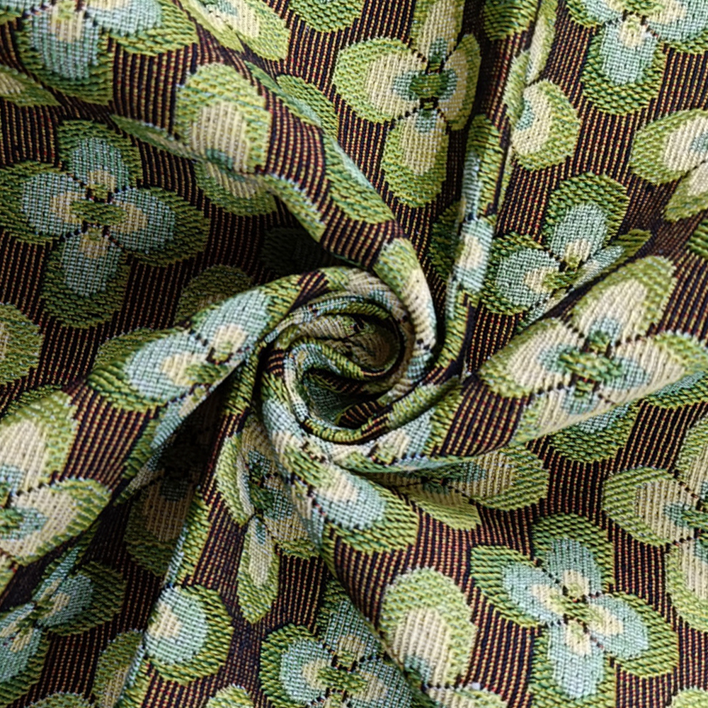 National Style Recycled Cotton Yarn-dyed Jacquard Upholstery Fabric for Sofa Cushion Backpack Bags and Other Home Decoration